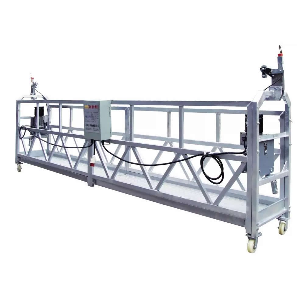 Electric access cradle system designed for elevated facade operations.