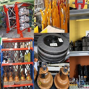 Genuine spare component prepared for crane maintenance and replacement.
